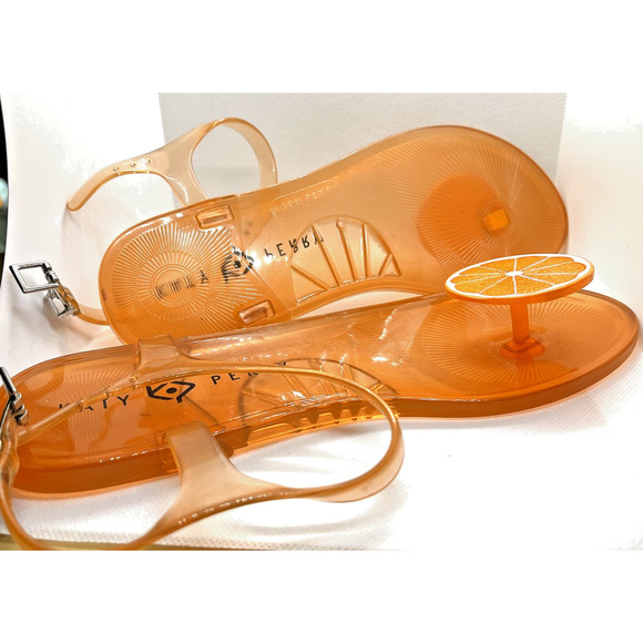 Katy Perry Shoes - Katy Perry The Geli KP0070 Orange Slice Sandals Womens 8 Slingback Buckle
